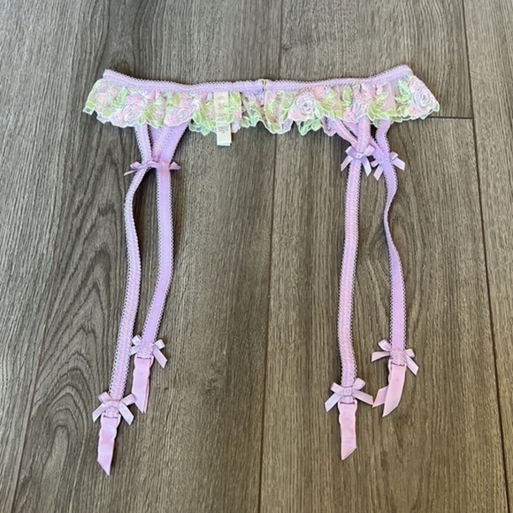 For Love & Lemons Bloom Lace Gater In Purple Size Extra Small - Picture 16 of 16